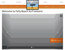 Tablet Screenshot of follybeachsurflessons.com